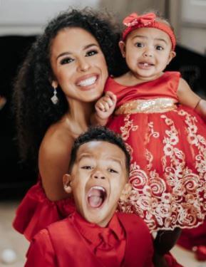Brittany Bell with her children.